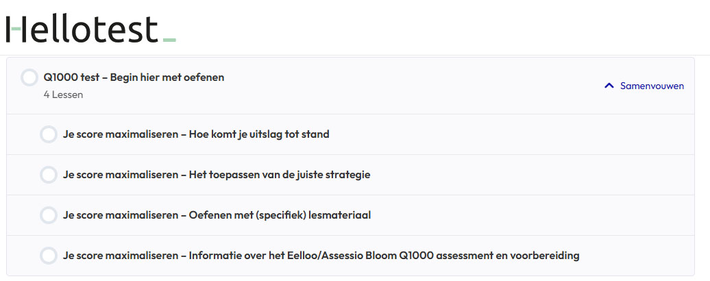 In ons oefenpakket vind je tips en strategieën om het beste resultaat te halen voor jouw assessment.
