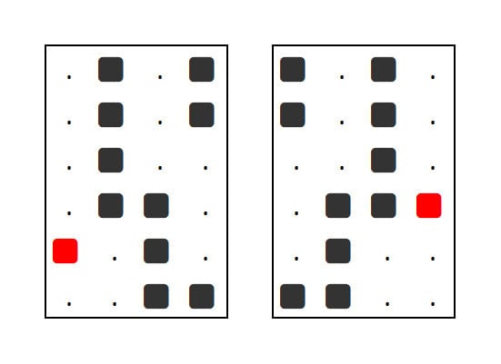 Bij de Aon GridChallenge moet je aangeven of afbeeldingen symmetrisch zijn.