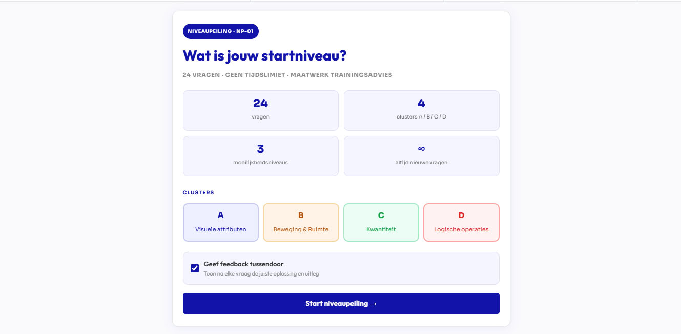Bij Hellotest.nl kan je een niveaupeiling test maken om te zien waar je wel en niet goed in bent.